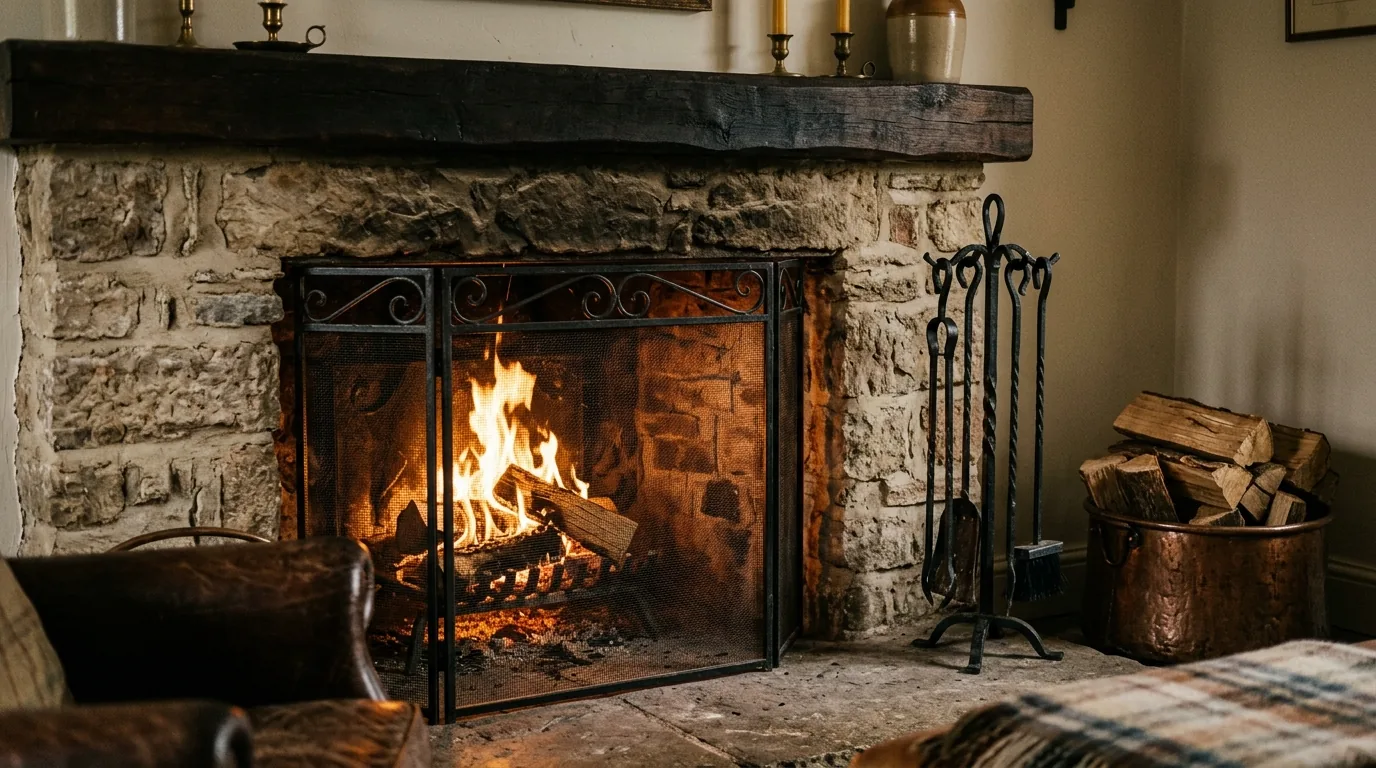 Use a decorative screen for safety and beauty